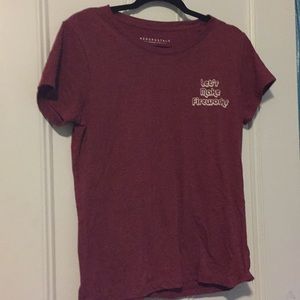 Red shirt let’s make fireworks